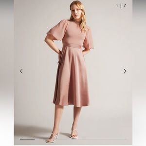 NWT Ted Baker Brontei Dress Puff Sleeve